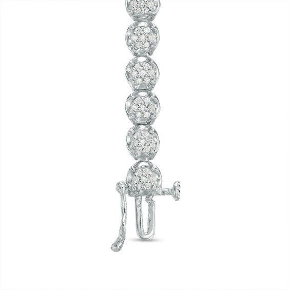 Previously Owned - 1 CT. T.w. Composite Diamond Tennis Bracelet in 10K White Gold