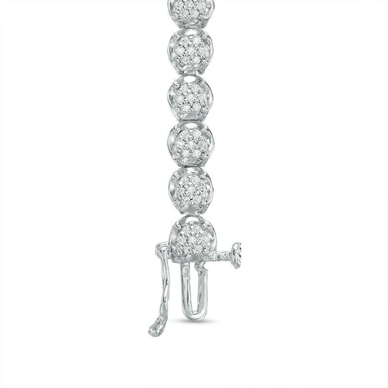 Main Image 2 of Previously Owned - 1 CT. T.W. Composite Diamond Tennis Bracelet in 10K White Gold