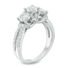 Previously Owned - 1 CT. T.W. Diamond Past Present Future® Split Shank Engagement Ring in 10K White Gold