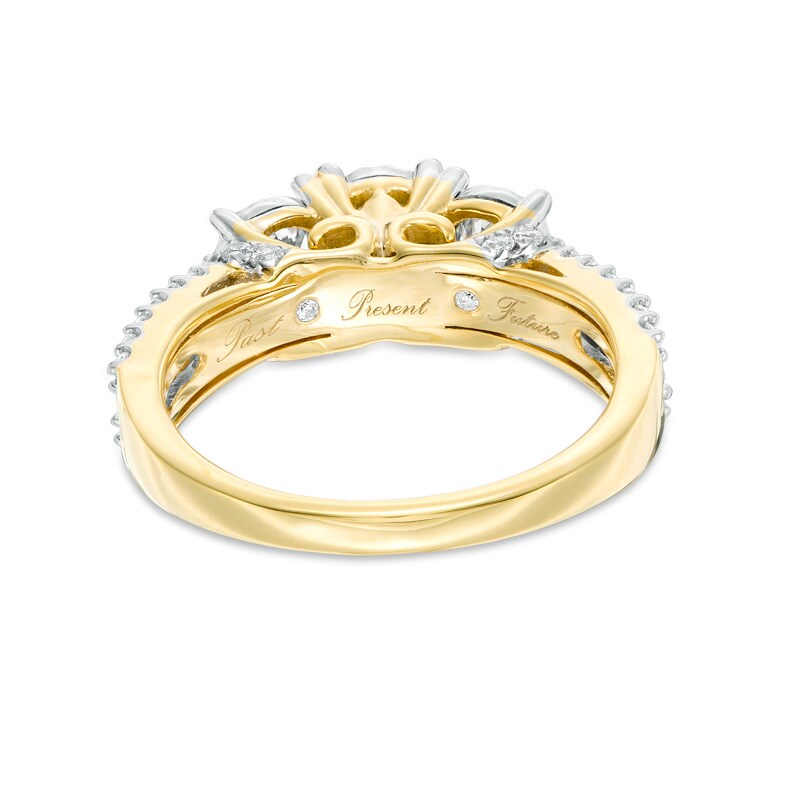 Main Image 3 of Previously Owned - 1 CT. T.W. Diamond Past Present Future® Engagement Ring in 10K Gold