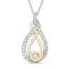 Thumbnail Image 1 of Previously Owned - Interwoven™ 1/3 CT. T.W. Diamond Pendant in 10K Two-Tone Gold - 19"