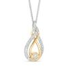 Thumbnail Image 2 of Previously Owned - Interwoven™ 1/3 CT. T.W. Diamond Pendant in 10K Two-Tone Gold - 19"