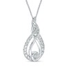 Thumbnail Image 3 of Previously Owned - Interwoven™ 1/2 CT. T.W. Diamond Pendant in 10K White Gold - 19"