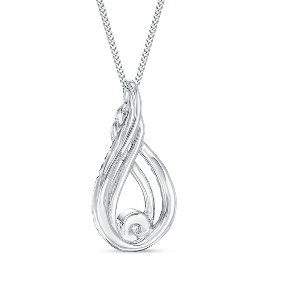 Previously Owned - Interwovenâ¢ 1/2 CT. T.w. Diamond Pendant in 10K White Gold - 19"