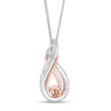 Thumbnail Image 3 of Previously Owned - Interwoven™ 1/6 CT. T.W. Diamond Pendant in Sterling Silver and 10K Rose Gold - 19"