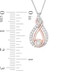 Thumbnail Image 5 of Previously Owned - Interwoven™ 1/6 CT. T.W. Diamond Pendant in Sterling Silver and 10K Rose Gold - 19"