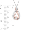 Thumbnail Image 4 of Previously Owned - Interwoven™ 1/6 CT. T.W. Diamond Pendant in Sterling Silver and 10K Rose Gold - 19"