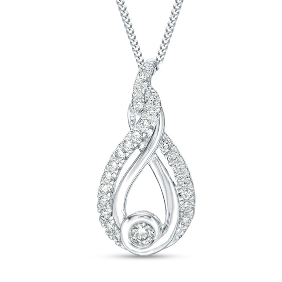 Previously Owned - Interwovenâ¢ 1/ CT. T.w. Diamond Pendant in 10K White Gold