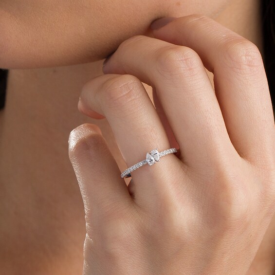Previously Owned - Ever UsÂ® 1/3 CT. T.w. Two-Stone Pear-Shaped Diamond Ring in 10K White Gold