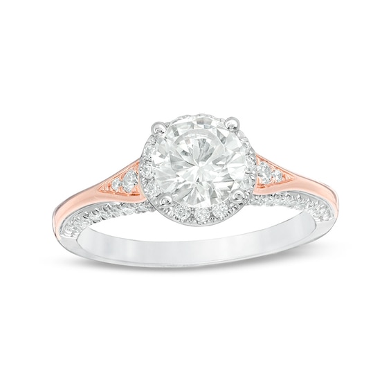 Previously Owned - 1-1/4 CT. T.w. Diamond Frame Engagement Ring in 14K Two-Tone Gold