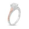 Thumbnail Image 2 of Previously Owned - 1-1/4 CT. T.W. Diamond Frame Engagement Ring in 14K Two-Tone Gold