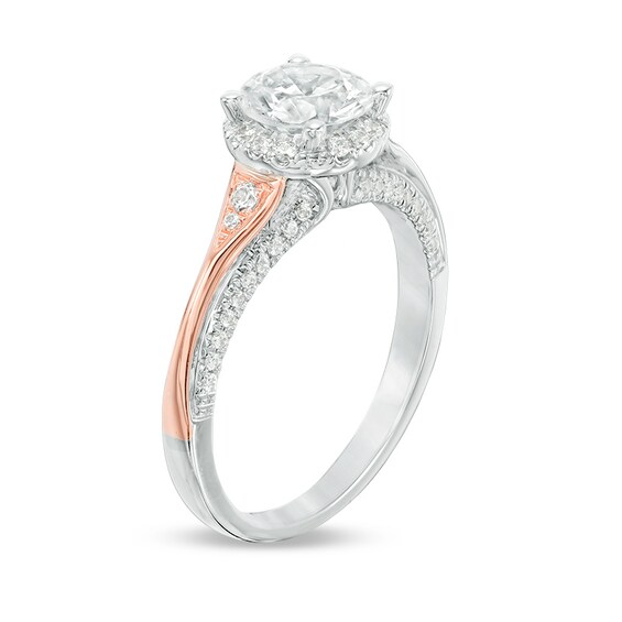 Previously Owned - 1-1/4 CT. T.w. Diamond Frame Engagement Ring in 14K Two-Tone Gold