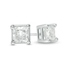 Thumbnail Image 1 of Previously Owned - 1-1/5 CT. T.W. Princess-Cut Diamond Solitaire Stud Earrings in 14K White Gold