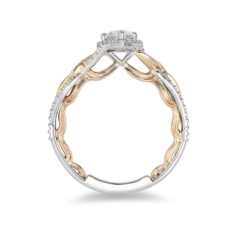 Main Image 2 of Previously Owned - Enchanted Disney Rapunzel 3/4 CT. T.W. Pear-Shaped Diamond Engagement Ring in 14K Two-Tone Gold