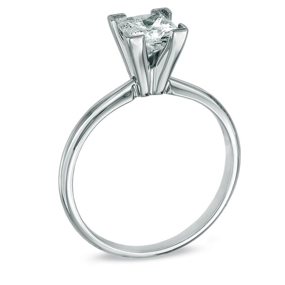 Previously Owned - 1 CT. Princess-Cut Diamond Solitaire Engagement Ring in 14K White Gold