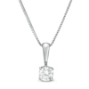 Thumbnail Image 1 of Previously Owned - 1/4 CT. Diamond Solitaire Pendant in 14K White Gold (J/I2)