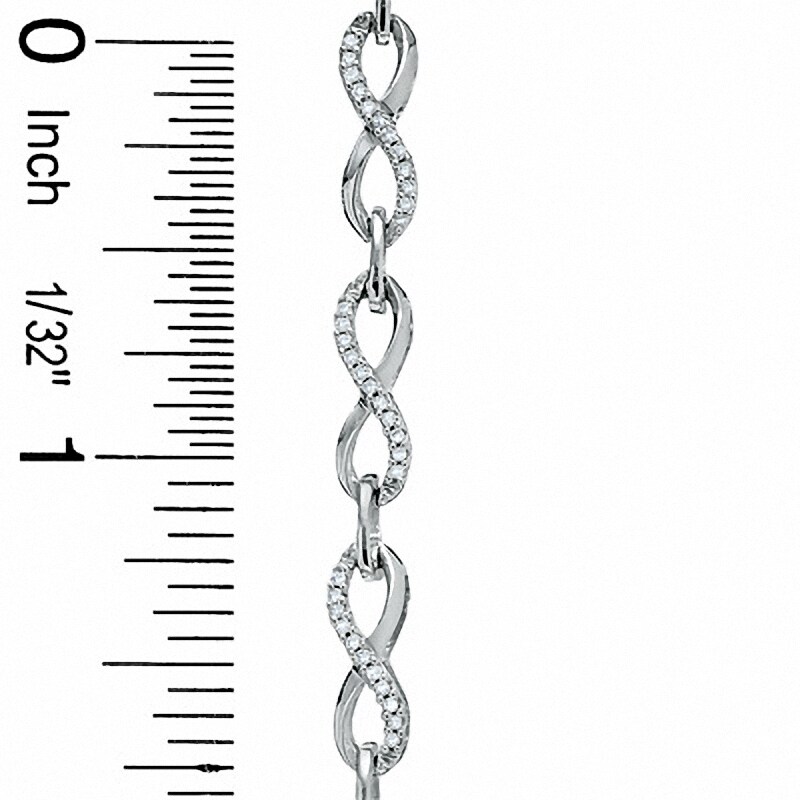Main Image 3 of Previously Owned - 1/2 CT. T.W. Diamond Fashion Bracelet in 10K White Gold