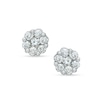 Thumbnail Image 1 of Previously Owned - 1 CT. T.W. Diamond Flower Earrings in 14K White Gold