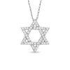 Thumbnail Image 1 of Previously Owned - 1/7 CT. T.W. Diamond Star of David Pendant in 10K White Gold
