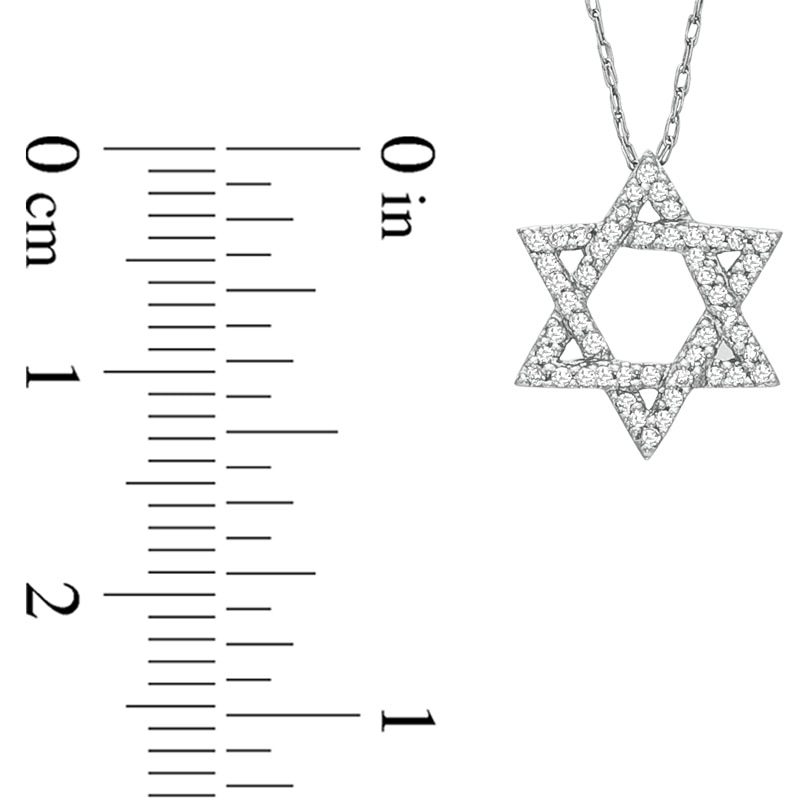 Main Image 2 of Previously Owned - 1/7 CT. T.W. Diamond Star of David Pendant in 10K White Gold