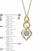 Thumbnail Image 2 of Previously Owned - 1/8 CT. T.W. Diamond Cluster Triple Drop Pendant in 10K Gold