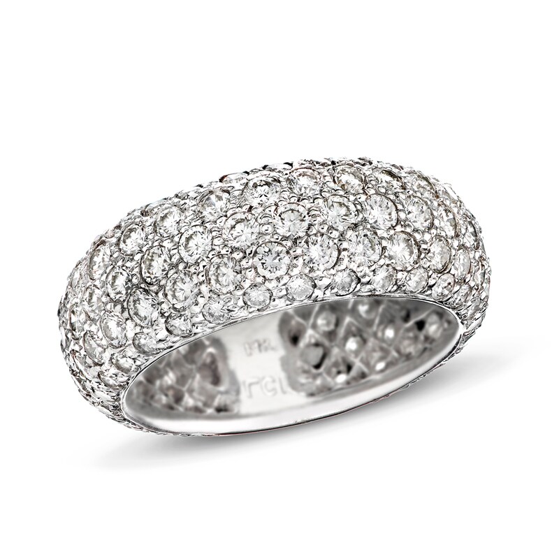 Main Image 1 of Previously Owned - 2-7/8 CT. T.W. Diamond Multi-Row Eternity Band in 14K White Gold