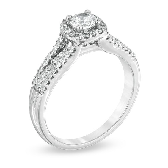 Previously Owned - Celebration LuxÂ® 3/4 CT. T.w. Diamond Engagement Ring in 18K White Gold (I/Si2)