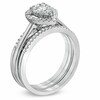 Thumbnail Image 2 of Previously Owned - 1/2 CT. T.W. Multi-Diamond Pear-Shaped Frame Bridal Set in 10K White Gold