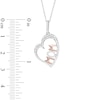 Thumbnail Image 2 of Previously Owned - 1/4 CT. T.W. Diamond Tilted Heart "MOM" Pendant in 10K Two-Tone Gold