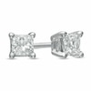 Previously Owned - 3/4 CT. T.W. Square-Cut Diamond Solitaire Stud Earrings in 14K White Gold