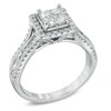 Thumbnail Image 2 of Previously Owned - Vera Wang Love Collection 1 CT. T.W. Quad Princess-Cut Diamond Engagement Ring in 14K White Gold