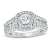 Thumbnail Image 0 of Previously Owned - Celebration Ideal 1-1/2 CT. T.W. Diamond Frame Engagement Ring in 14K White Gold