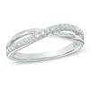 Thumbnail Image 1 of Previously Owned - 1/4 CT. T.W. Diamond Split Shank Wedding Band in 14K White Gold
