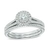 Thumbnail Image 1 of Previously Owned - 1/2 CT. T.W. Diamond Double Frame Bridal Set in 14K White Gold