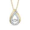 Thumbnail Image 1 of Previously Owned - 1/5 CT. T.W. Diamond Teardrop Pendant in 10K Two-Tone Gold
