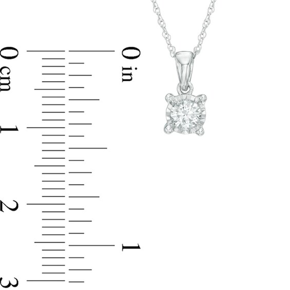 Previously Owned - 1/4 CT. Diamond Solitaire Pendant in 10K White Gold