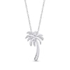 Thumbnail Image 1 of Previously Owned - Diamond Accent Palm Tree Pendant in 10K White Gold
