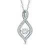 Thumbnail Image 1 of Previously Owned - 3/8 CT. T.W. Diamond Open Infinity Pendant in 10K White Gold