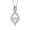 Thumbnail Image 0 of Previously Owned - 3/8 CT. T.W. Diamond Open Infinity Pendant in 10K White Gold