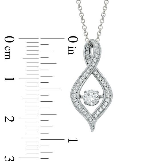 Previously Owned - 3/8 CT. T.w. Diamond Open Infinity Pendant in 10K White Gold