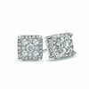 Thumbnail Image 1 of Previously Owned - 1/2 CT. T.W. Diamond Square Cluster Stud Earrings in 10K White Gold
