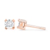 Thumbnail Image 1 of Previously Owned - 1/20 CT. T.W. Diamond Accent Solitaire Stud Earrings in 10K Rose Gold