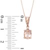 Thumbnail Image 1 of Previously Owned - Oval Morganite and Diamond Accent Pendant in 10K Rose Gold