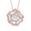 Thumbnail Image 0 of Previously Owned - 1/2 CT. T.W. Diamond Rose Pendant in 10K Rose Gold