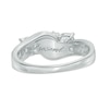 Thumbnail Image 3 of Previously Owned - 1/2 CT. T.W. Diamond Past Present Future® Double Row Ring in 10K White Gold