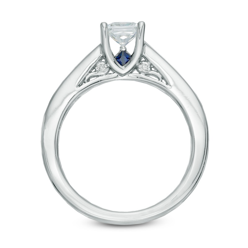 Main Image 3 of Previously Owned - Vera Wang Love Collection 3/4 CT. T.W. Princess-Cut Diamond Engagement Ring in 14K White Gold