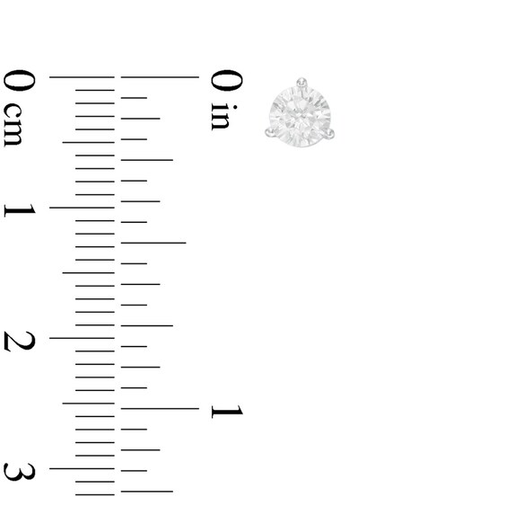 Previously Owned - 3/4 CT. T.w. Diamond Solitaire Earrings in 14K White Gold (I/I2)