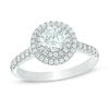 Thumbnail Image 1 of Previously Owned - 1-1/5 CT. T.W. Diamond Double Frame Engagement Ring in 14K White Gold