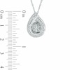 Thumbnail Image 1 of Previously Owned - 3/4 CT. T.W. Diamond Teardrop Overlay Pendant in 14K White Gold