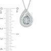 Thumbnail Image 2 of Previously Owned - 3/4 CT. T.W. Diamond Teardrop Overlay Pendant in 14K White Gold
